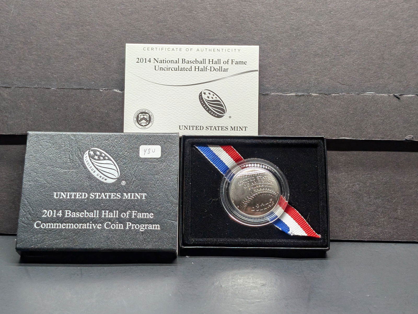 2014 Curved Baseball Hall Of Fame Half Dollar in Mint Packaging. Books $27 (1 of 4)