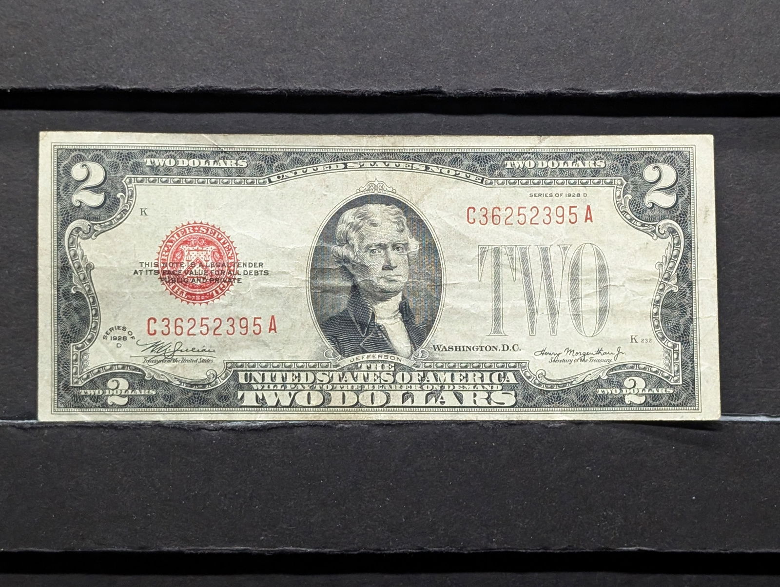 1928-D Red Seal $2 US Note (1 of 3)