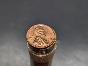Tube of 50 -1958P Gem BU Lincoln Wheat Cents.