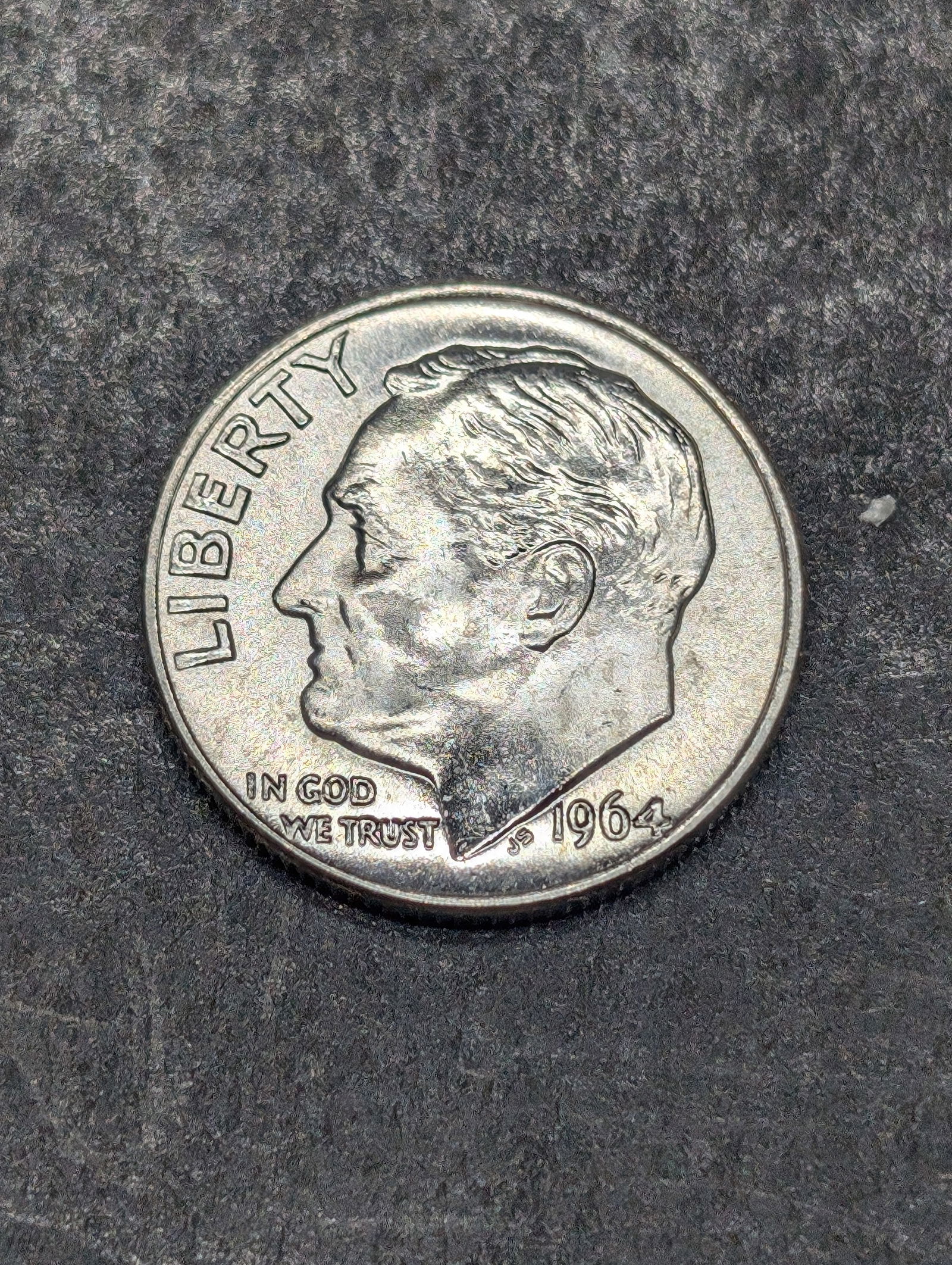1964 D, 90% Silver, (BU-MS 65+) Roosevelt Dime, 61 years Old! (1 of 2)