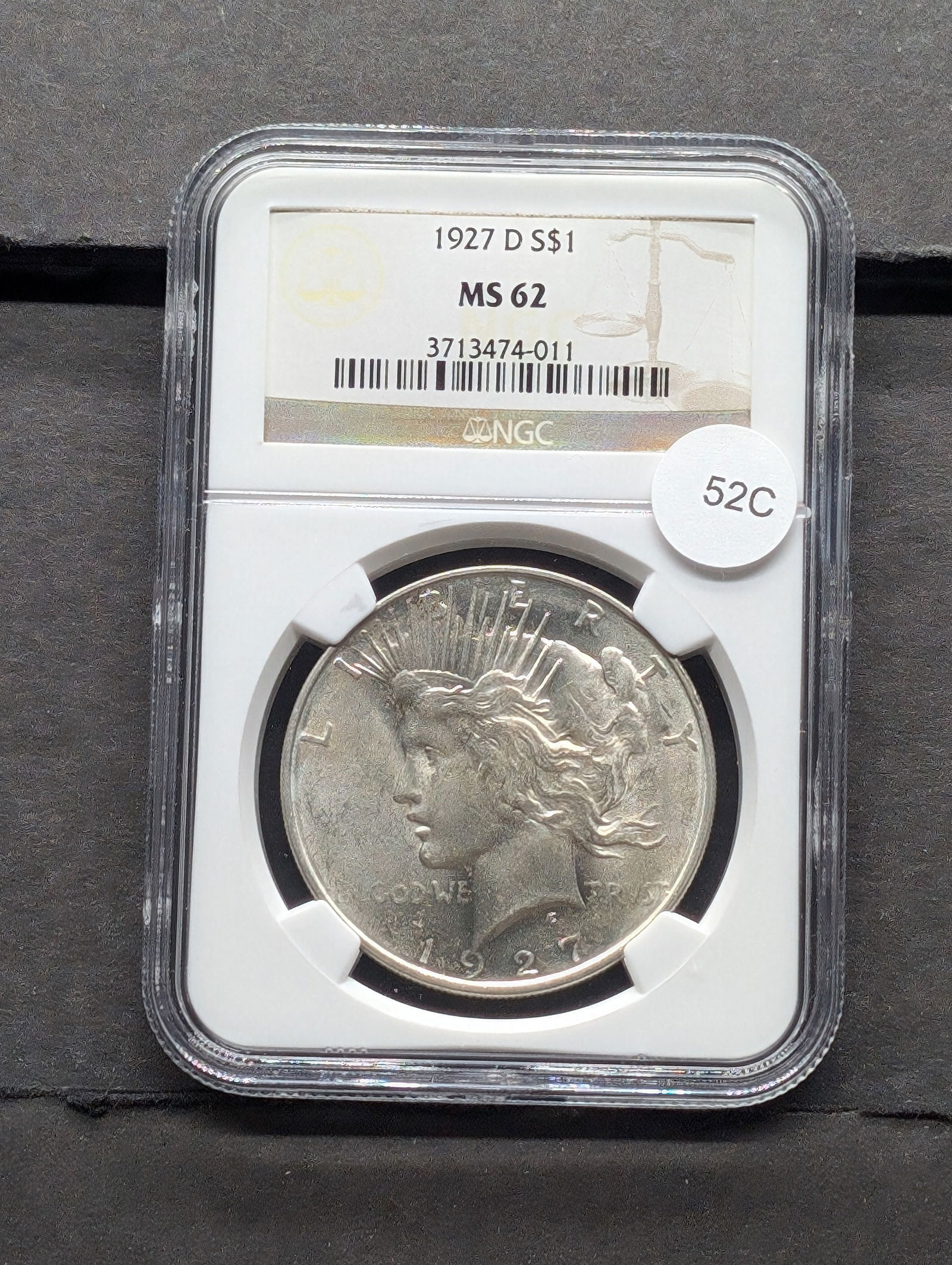 1927 D Peace Dollar, 90% Silver (Sold $450-$560 on eBay, 1.3 Minted, Semi-Key) 98 Years Old! (1 of 3)