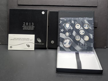 2013-S U.S Limited Edition Silver Proof Set All Eight Coins are 90% Silver