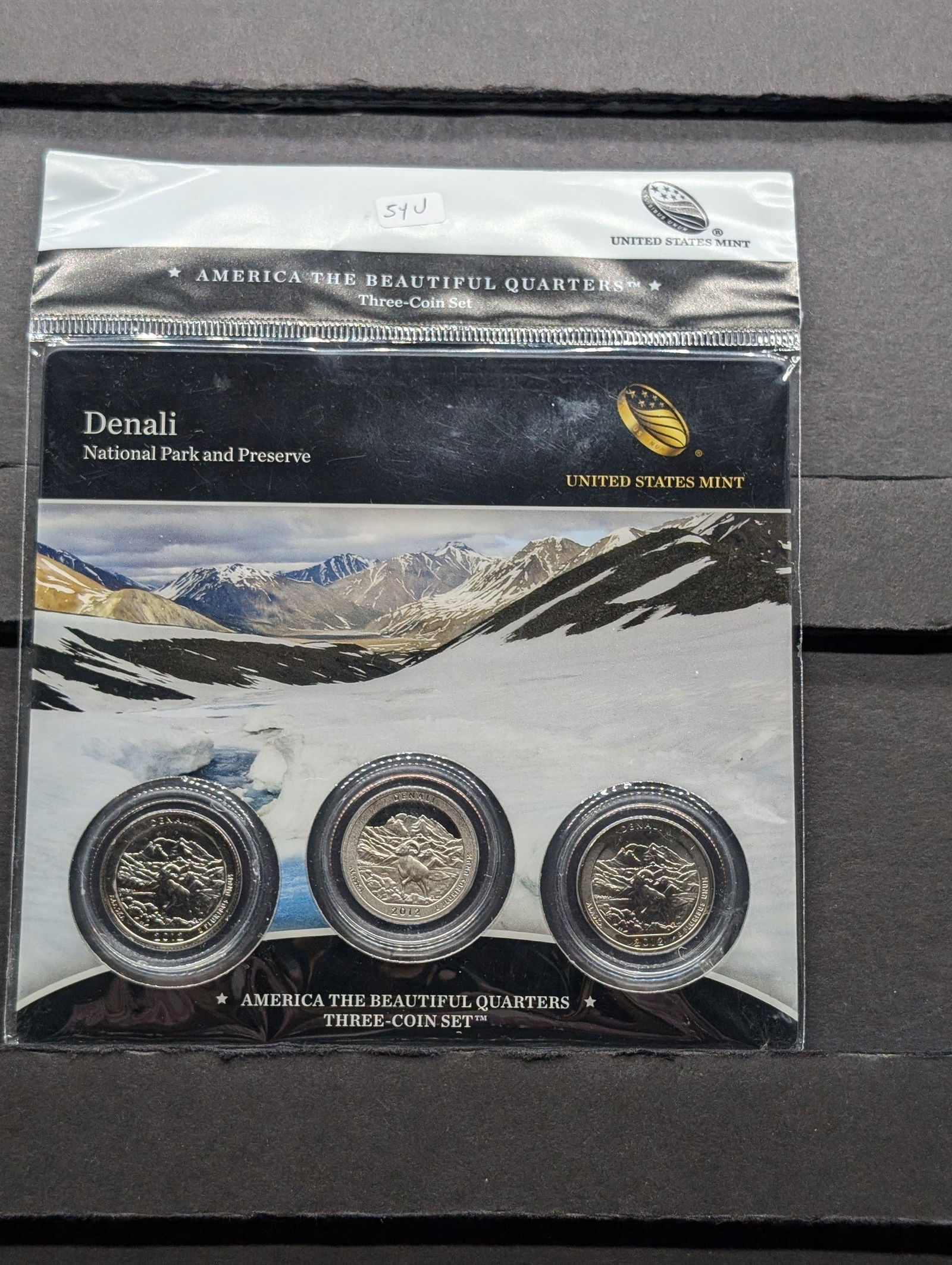 2012-P,D&S America the Beautiful 3 Coin National Parks Quarter Set sealed. Denali. Books $18 (1 of 4)