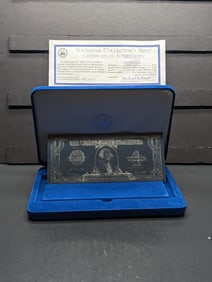 1998 $1 Silver Certificate Bar With COA