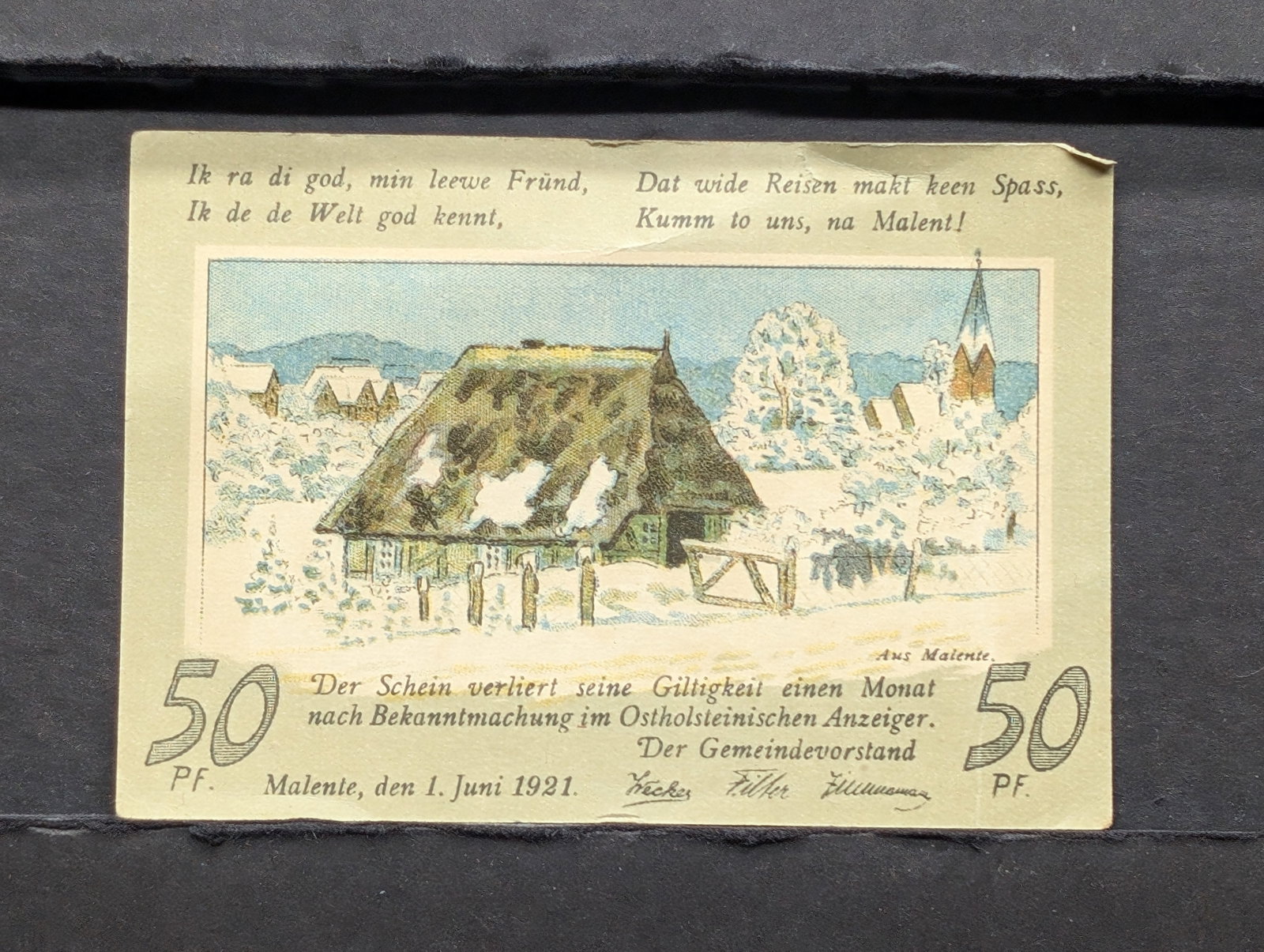 1921 German 50Pf Currency, Crisp-UNC, 104 Years Old!: 1921 German 50P f Currency, Crisp-UNC, 104 Years Old!
