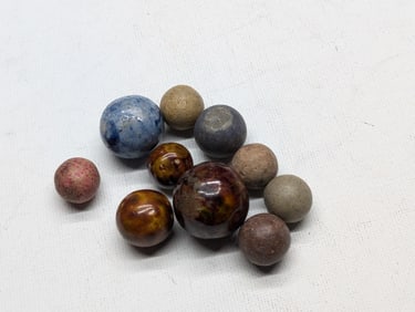 10 Civil War Era Marbles (1860's), With Bennington's