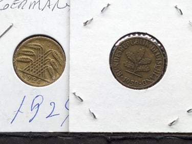 Germany, 1924 and 1950 D 5 Pfennig