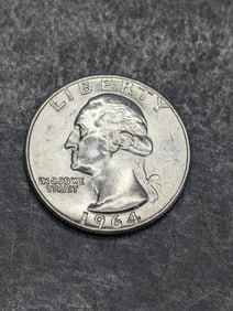 1964 D, 90% Silver, (BU-Great Details) Washington Quarter, 61 years Old!