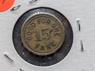 Hill Top Bus Line Transit Token From Beaver Falls, PA. 15 Cent Fare