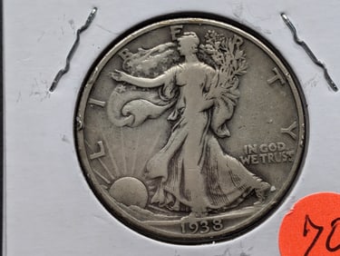 1938-D Walking Liberty Half Dollar KEY
