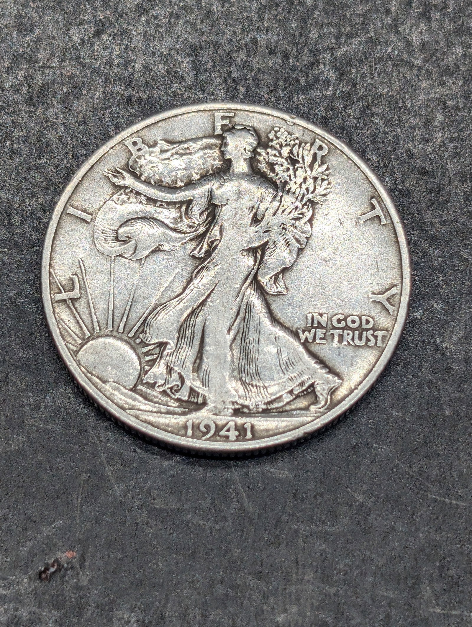 1941 S, 90% Silver, (WWII ERA-Nice Grade) Liberty Half, 84 years old: 1941 S, 90% Silver, (WWII ERA-Nice Grade) Liberty Half, 84 years old