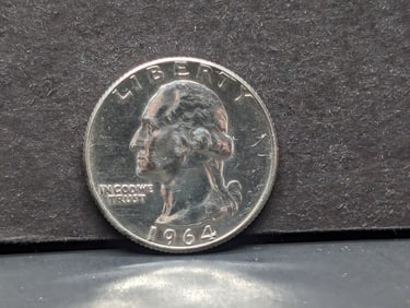 1964-D, 90% Silver, (MS 65+, $30 at 65, Big Mirror) Washington Quarter, 61 years old