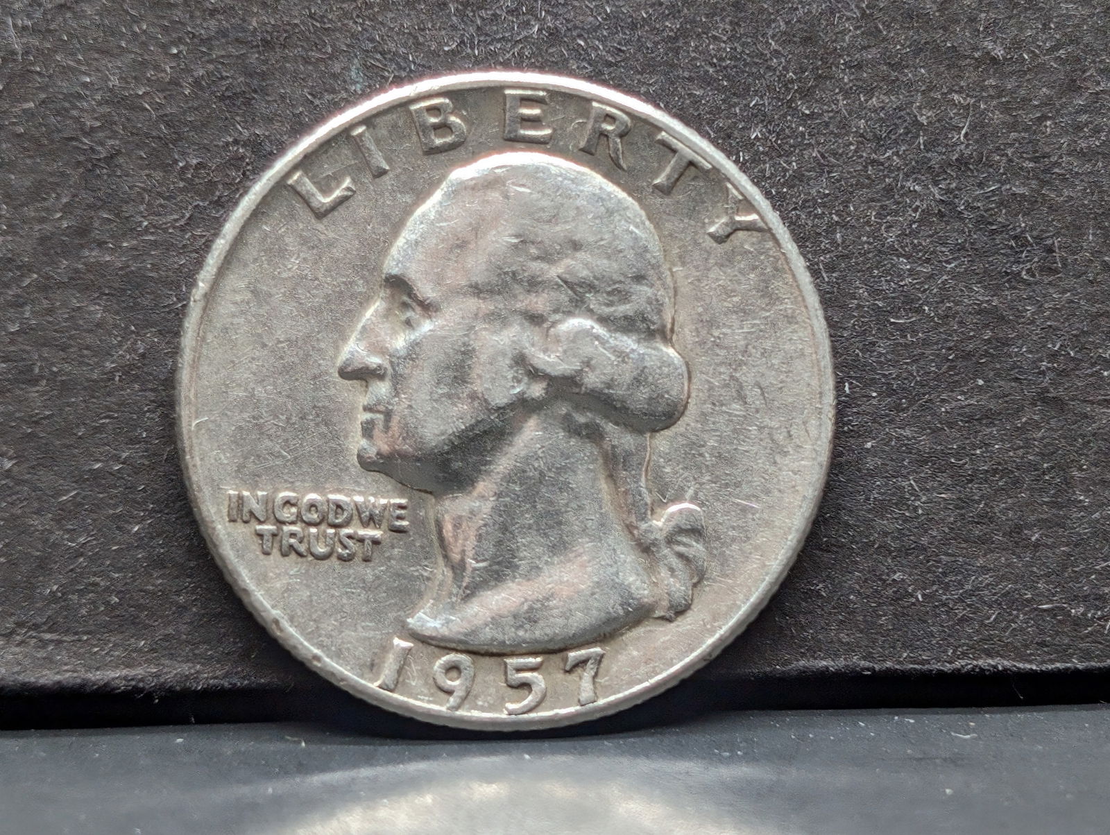 1957, 90% Silver, (AU-UNC) Washington Quarter, 68 years Old! (1 of 2)