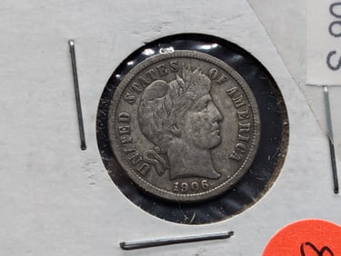 1906-S Barber Dime