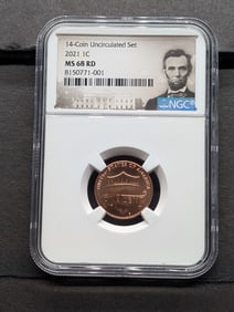 2021 Lincoln Shield Cent - NGC MS68 RD