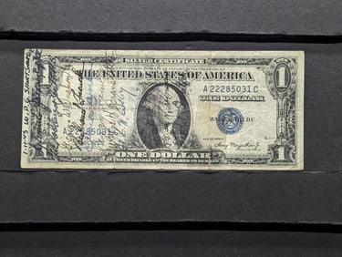 1935 A Series $1.00 Silver Certificate Short Snorter