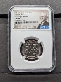 2021-D Tuskegee Airmen Quarter - NGC MS68