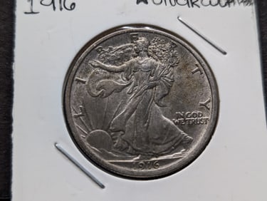 1916 Walking Liberty Half Dollar, Tough First Year