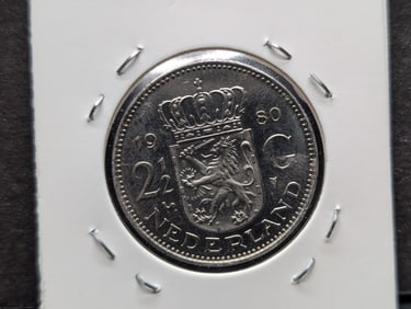 1980 Proof Netherlands 2.5 Gulden