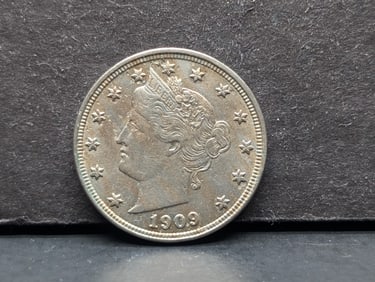 **AU** 1909 Liberty Head V-Nickel