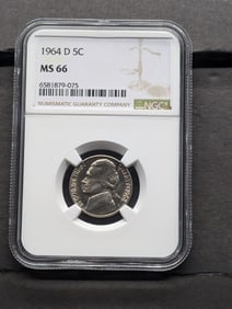 1964-D Jefferson Nickel - NGC MS66