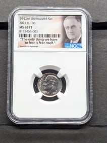 2021-D Roosevelt Dime - NGC MS68 FT