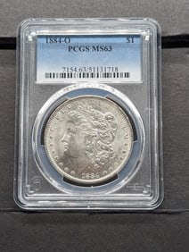 1884-O Morgan Silver Dollar - PCGS MS63