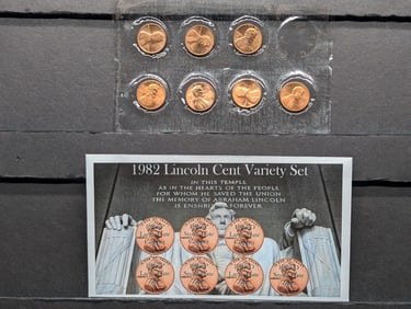 1982 Lincoln Cent Variety Set in UNC Red Condition