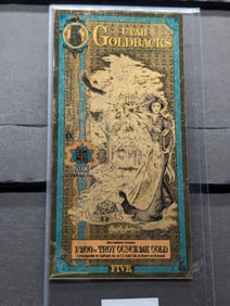 1/200th Troy Oz. 24k PURE GOLD 2023 $5.00 Utah Goldback