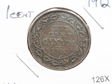 1912 Canadian One Cent Coin