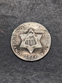 1851 Three Cent Silver