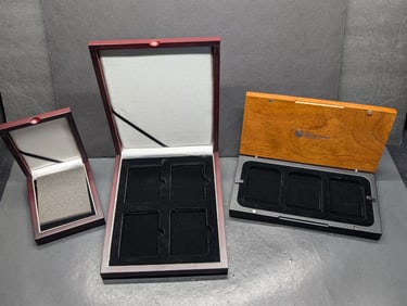 Lot of 3 *EMPTY* Nice Wooden Slabbed Coin Display Boxes (Holds NGC Slabs)