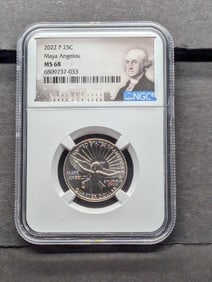 2022-P Maya Angelou Quarter - NGC MS68