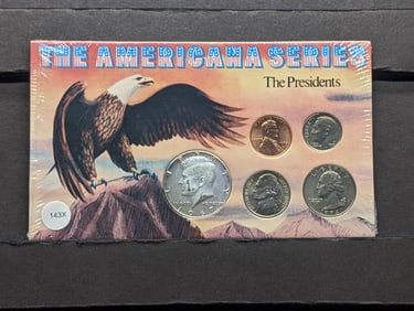 Americana Series The Presidents w/a 40% Silver Kennedy Half Dollar