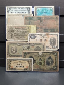 Lot of 9 Various *NEAT* Vintage World Currency Notes