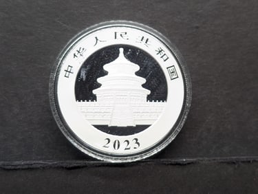 2023 China 10 Yuan Silver Panda. Proof Like. 30 Gr. .999 Fine Silver