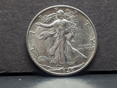**UNC** 1940-S Walking Liberty Half Dollar