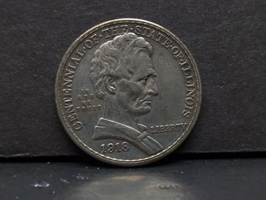 1918 Classic Commemorative Lincoln/Illinois Half Dollar.