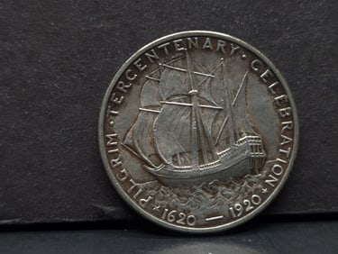 1920 Classic Commemorative Pilgrim Half Dollar.
