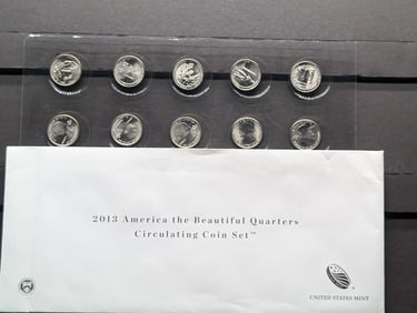 2013 America the Beautiful Quarters Mint Mark Collection (10 Coins)