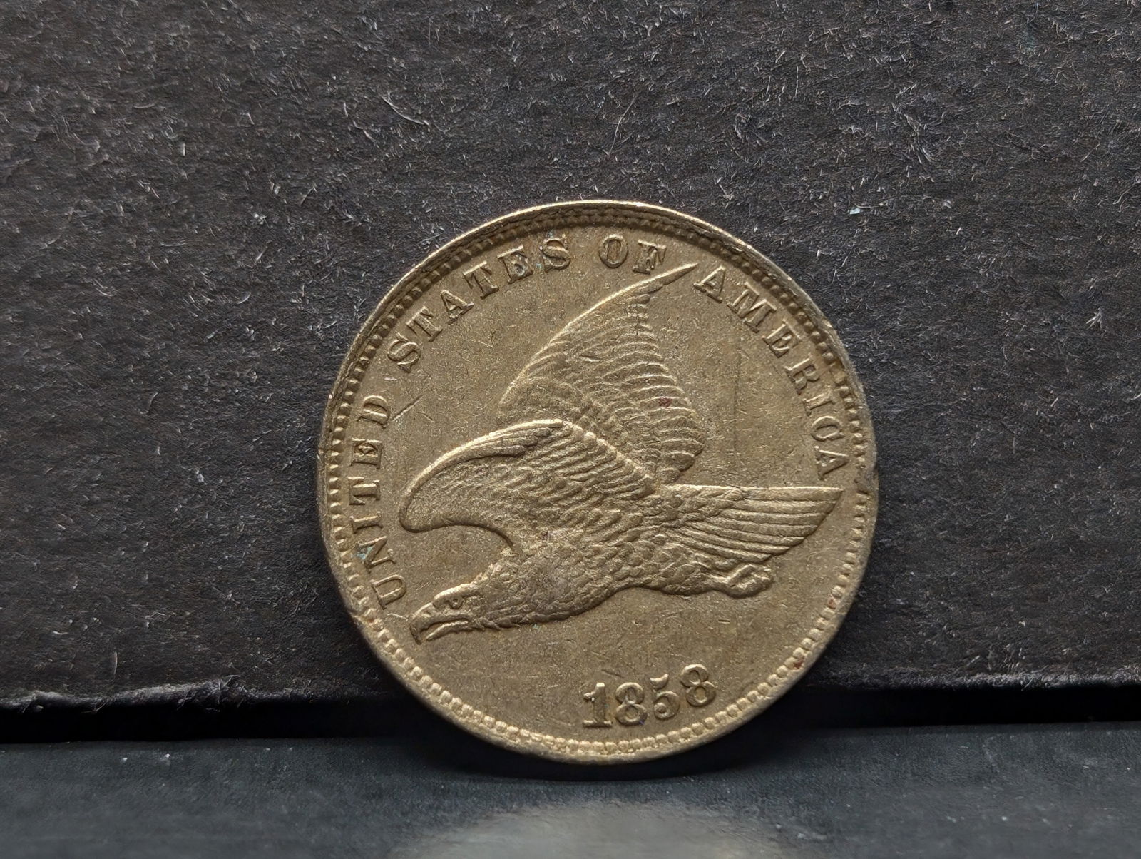 1858 Small Letters Flying Eagle with AU detail. (1 of 3)