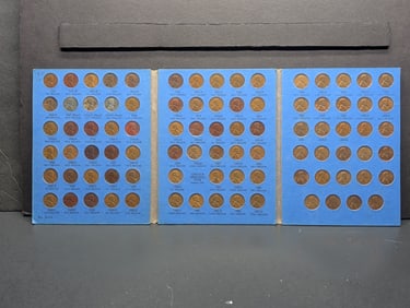 88 Lincoln Cents in Whitman Folder. Complete from 1941-1975 P with all P, D, S. Circulated.