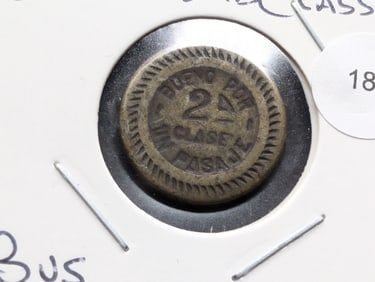 Mexico States Bus Token Jalisco 2nd Class - Scarce