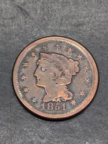 1851 Braided Hair Large Cent **VG/FINE**