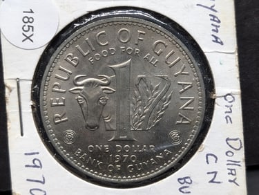 1970 Guyana One Dollar Coin CN