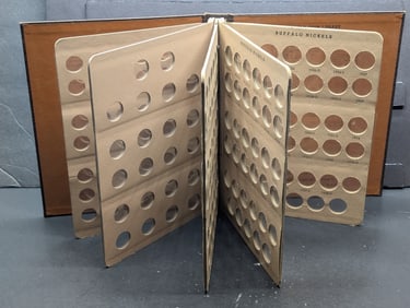 Dansco Nickel Binder. Holds a page for 3 cent nickels, page for complete set of Shield Nickels, page