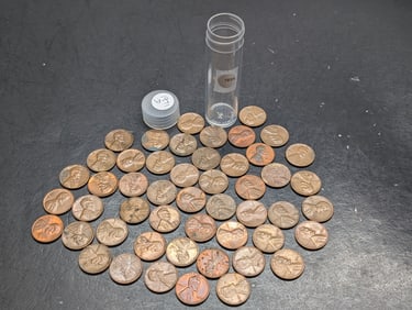 (50) Mixed Date Lincoln Memorial Cents 50's, 60's, 70's, 80's