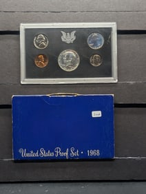 1968-S US Proof Set. Has 68-S 40% silver Kennedy Half. GEM Proof.