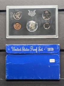 1970-S US Proof Set. Has 70-S 40% silver Kennedy Half. GEM Proof. Only source for the low mintage