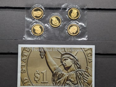 Presidential Dollar Collection in Gem Proof Condition All S Mint Marks